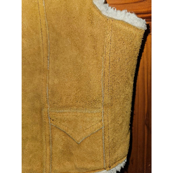 Vintage Unisex Kids Brown Leather Vest Size M (Made in Mexico) - Picture 4 of 11